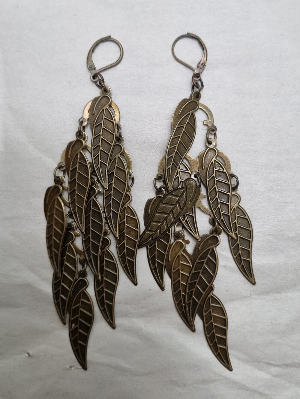 💛 Or 3/$10 | Unique Bronze Coloured Leaf Tassel Earrings